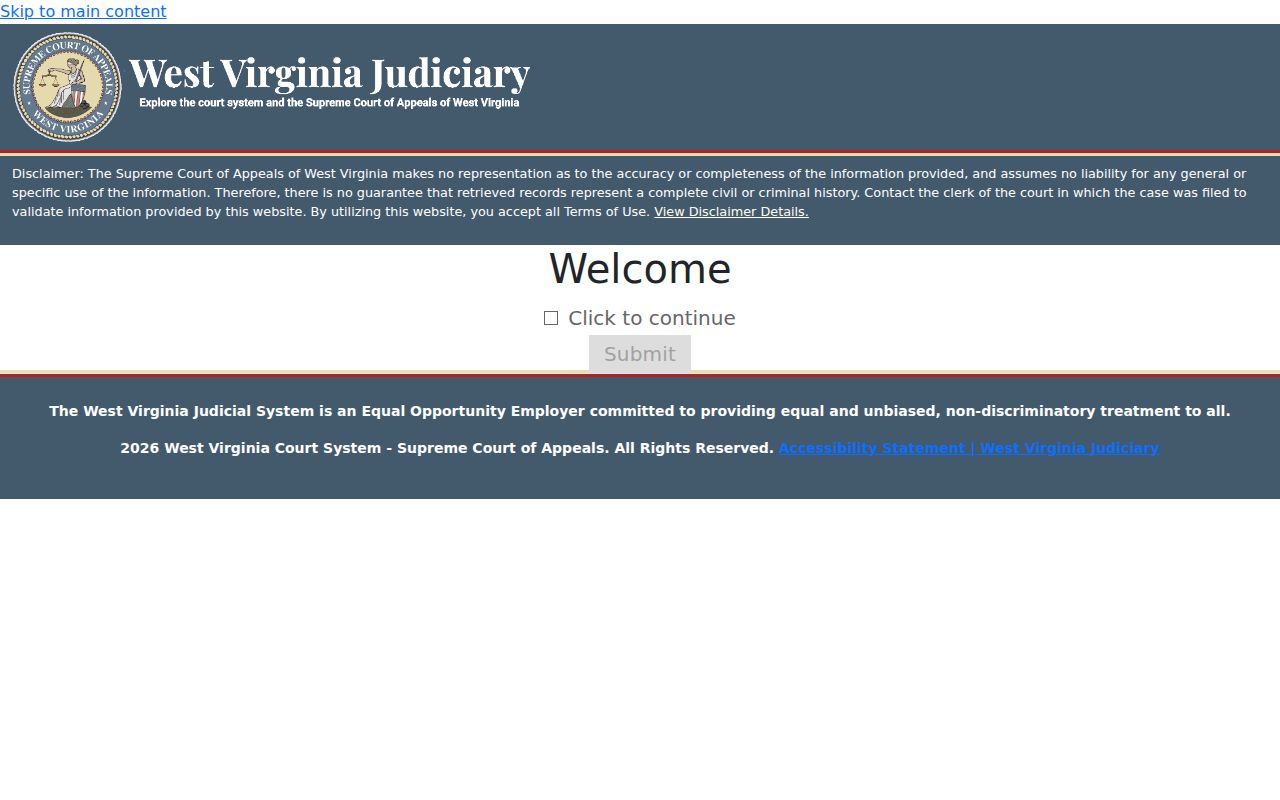 MCRSearch entry screen for Logan County docket searches