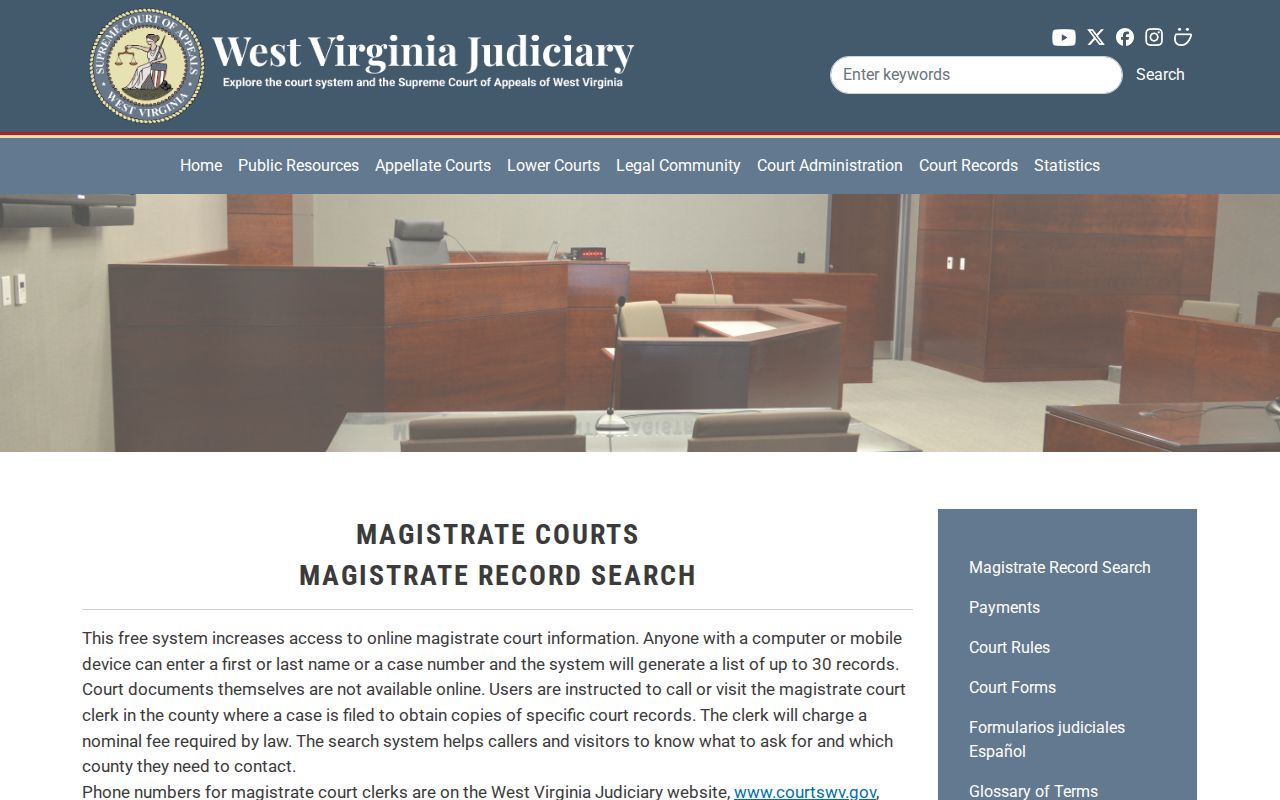 Official Logan County Magistrate court record search and copy explanation
